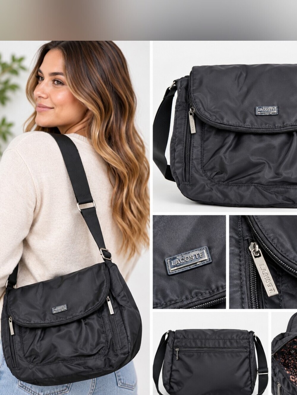 Hadaki Black Messenger Bag